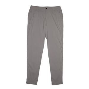 LULULEMON $128 Slim Leg Commission Pant Stretch Moisture Wicking Gray Men's 34